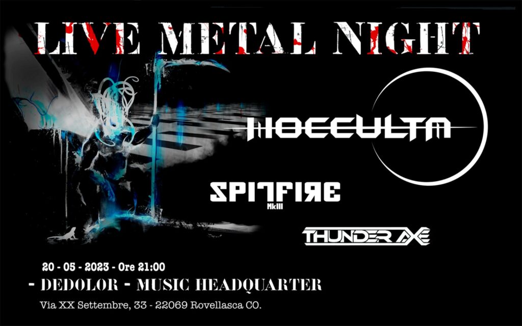 Thunder Axe Live Metal Night in Dedolor Headquarter